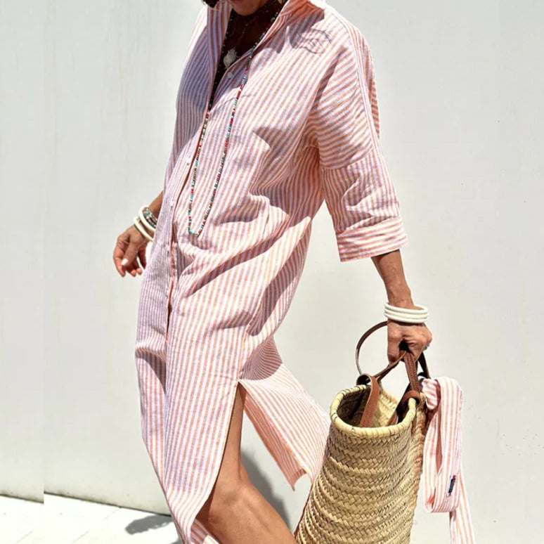 Amelia | Elegant Striped Summer Dress (Almost Sold Out)