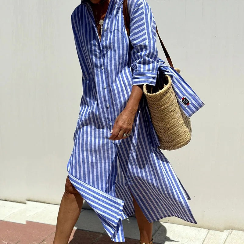 Amelia | Elegant Striped Summer Dress (Almost Sold Out)