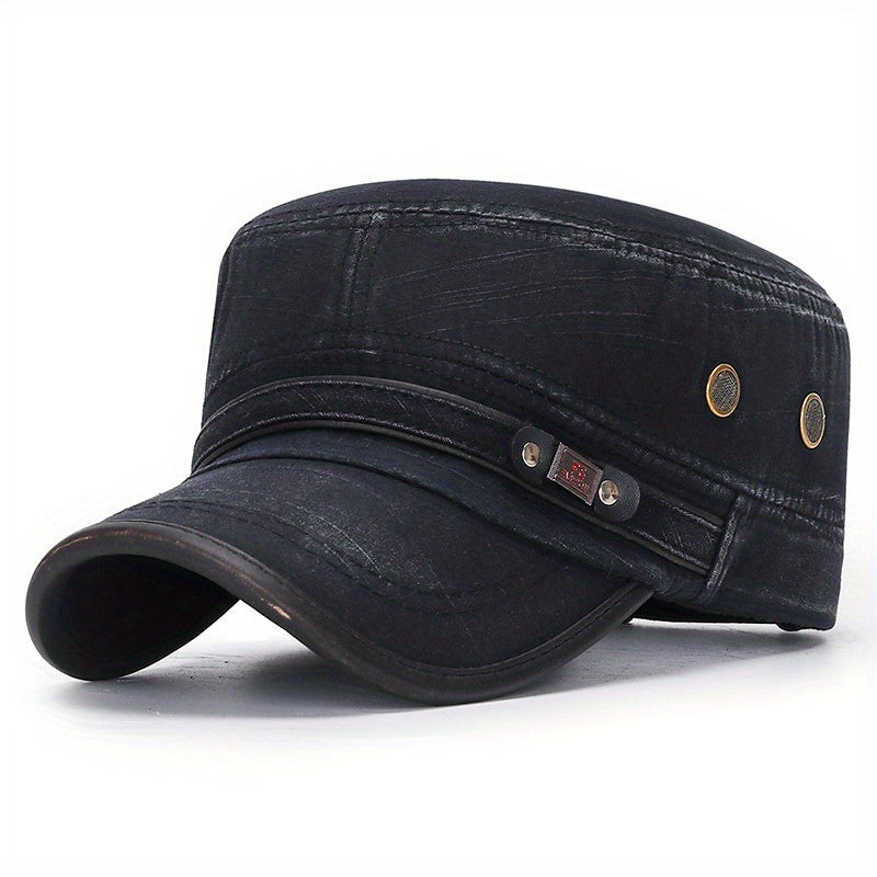 Goggins - Vintage Style Cotton Flat Top Cap (1+1 FREE)