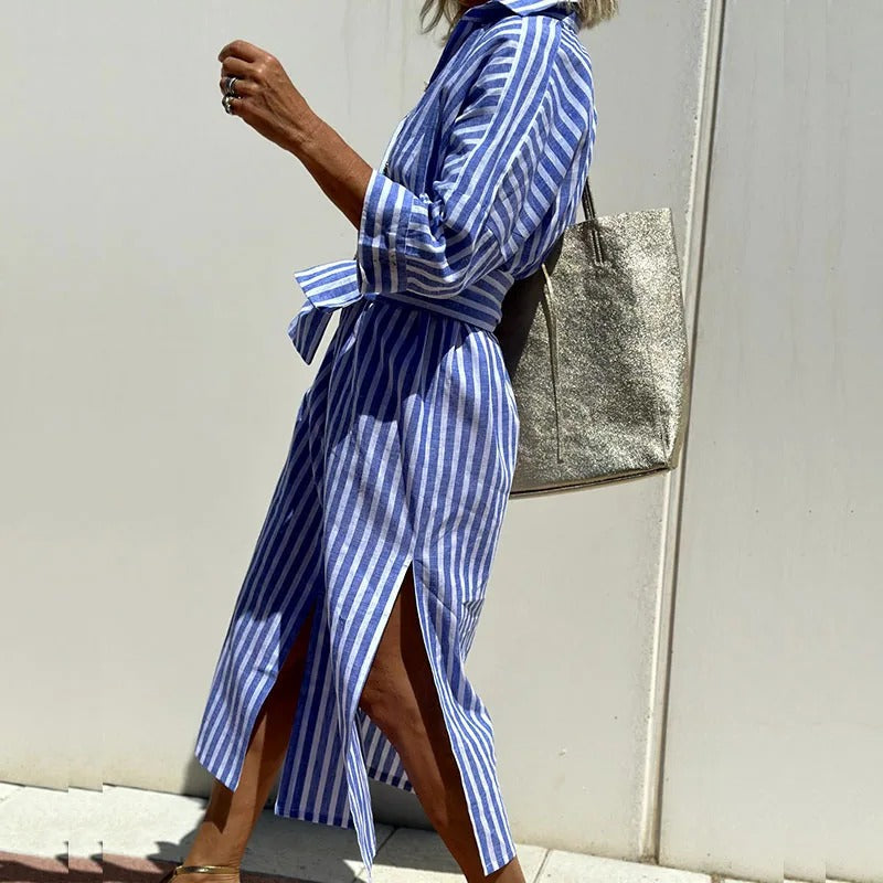 Amelia | Elegant Striped Summer Dress (Almost Sold Out)