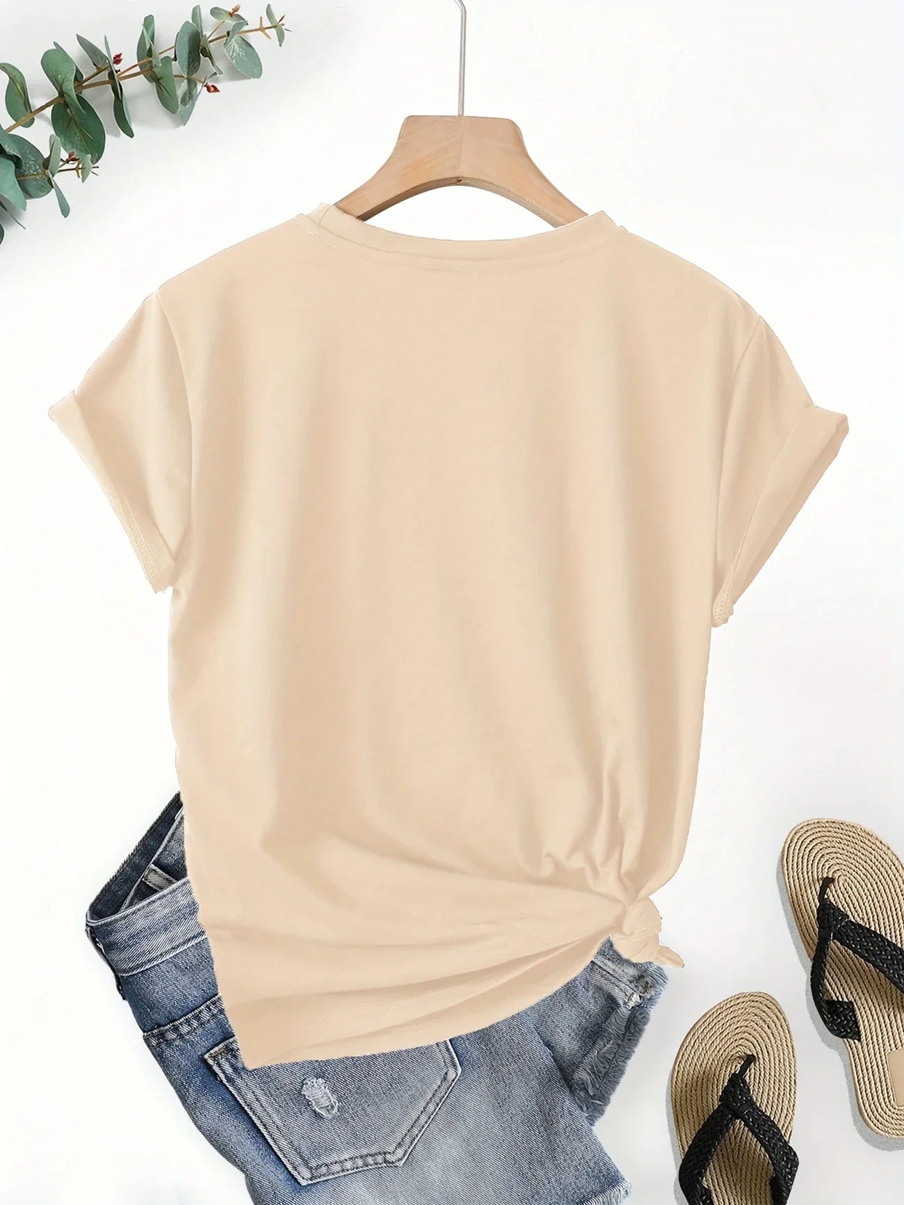 Rosie - Casual Short Sleeve T Shirt With Heart Print (1+1 FREE)