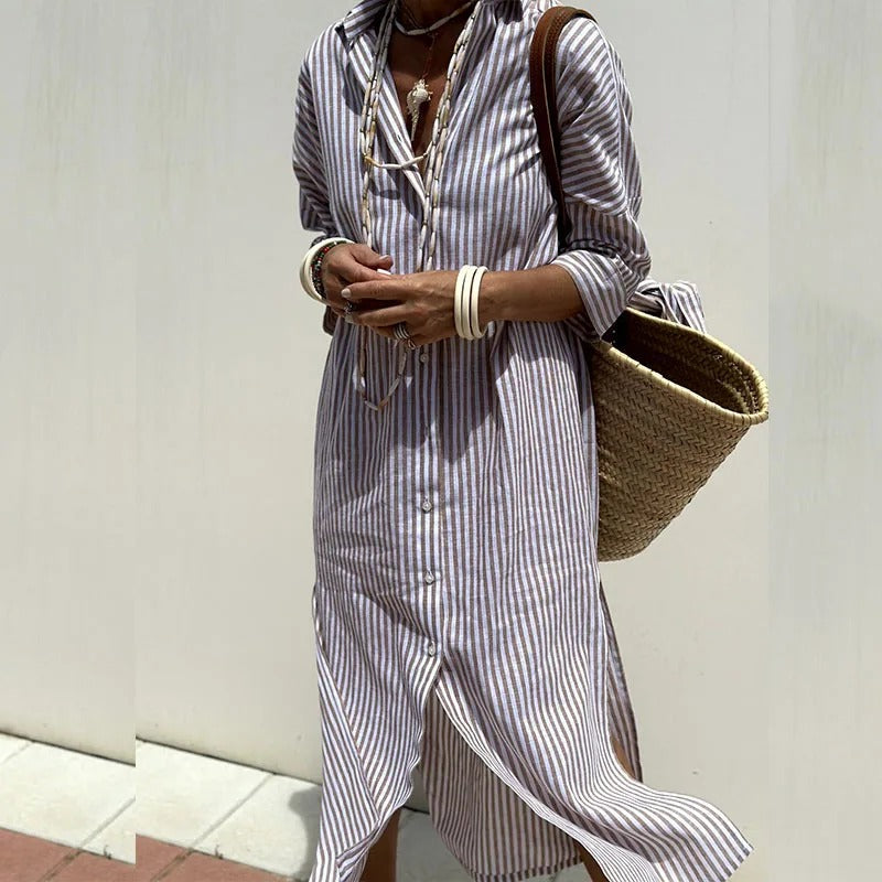 Amelia | Elegant Striped Summer Dress (Almost Sold Out)