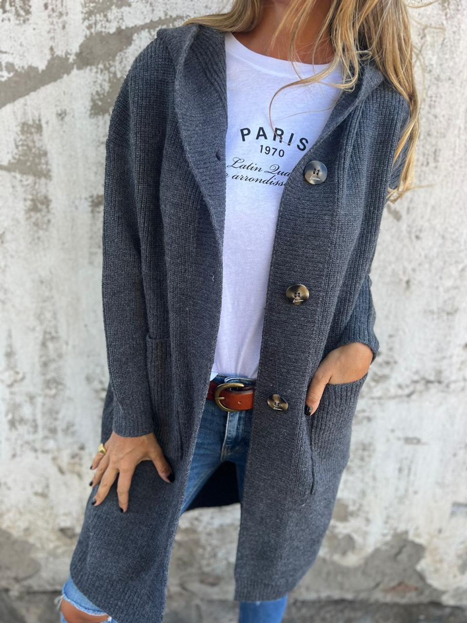 Alina™ | Elegant Long Knit Cardigan