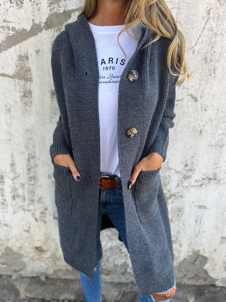 Alina™ | Elegant Long Knit Cardigan