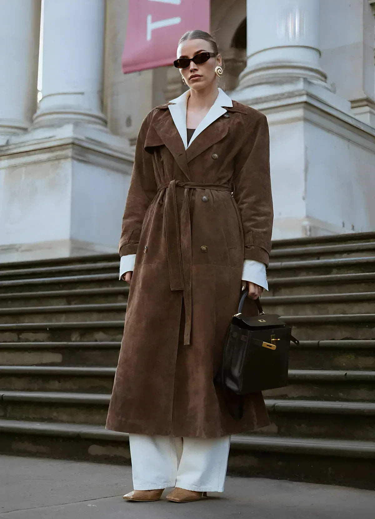 HARLOW™ | Suede Trench Coat