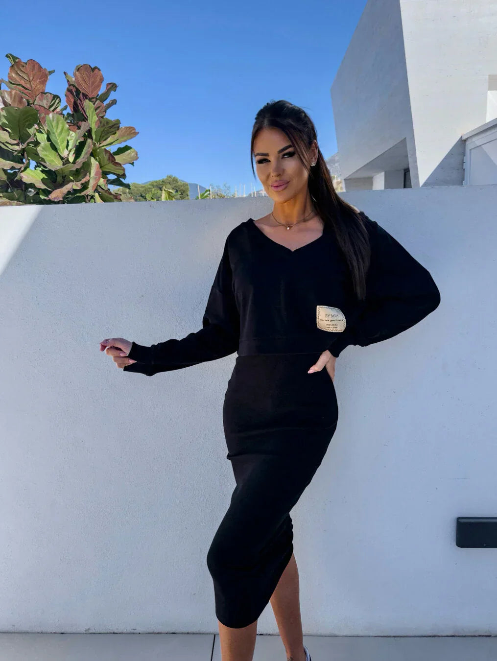 Laura™ | Casual Dress & Sweatshirt Set