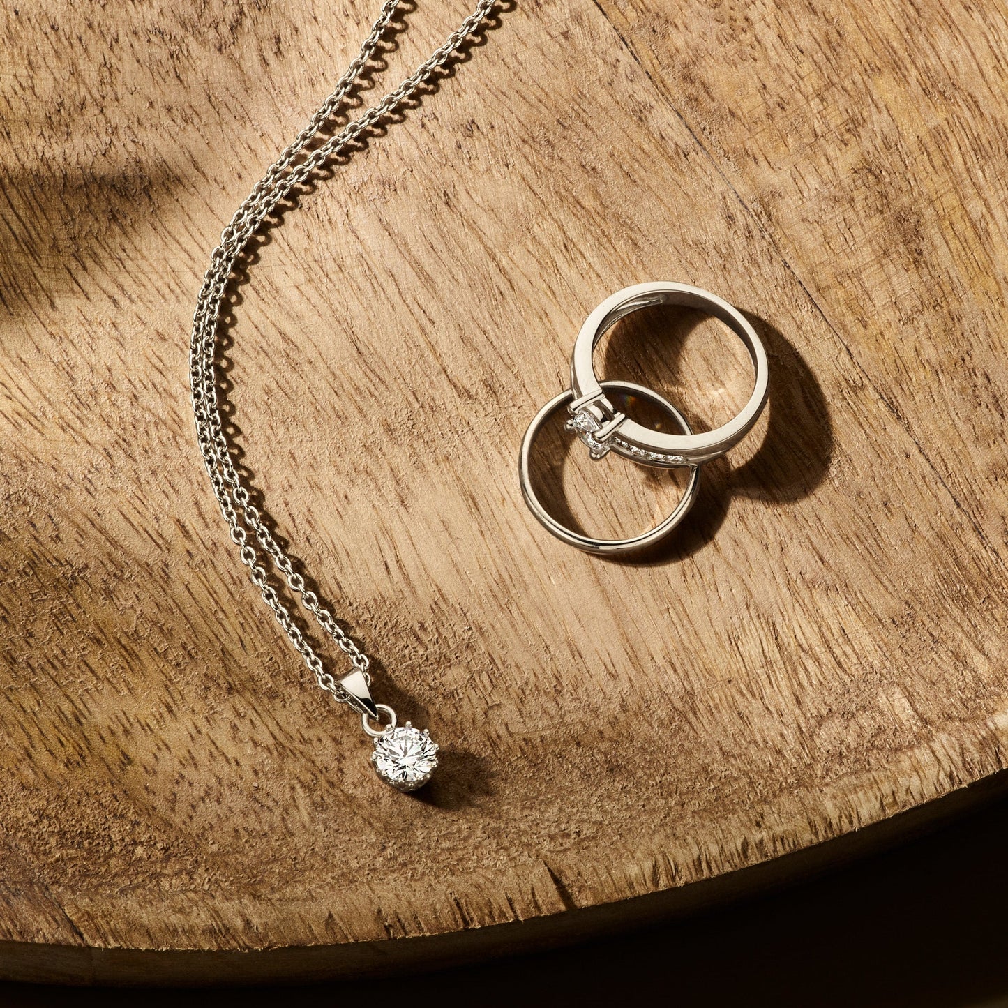 Cento Luci Rosia | 925 Sterling Silver Necklace with Zirconia Stone