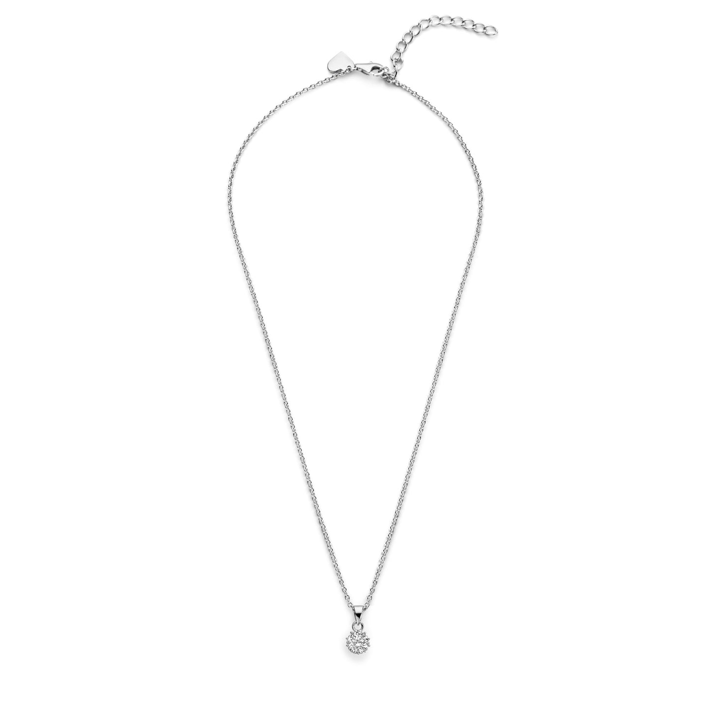 Cento Luci Rosia | 925 Sterling Silver Necklace with Zirconia Stone