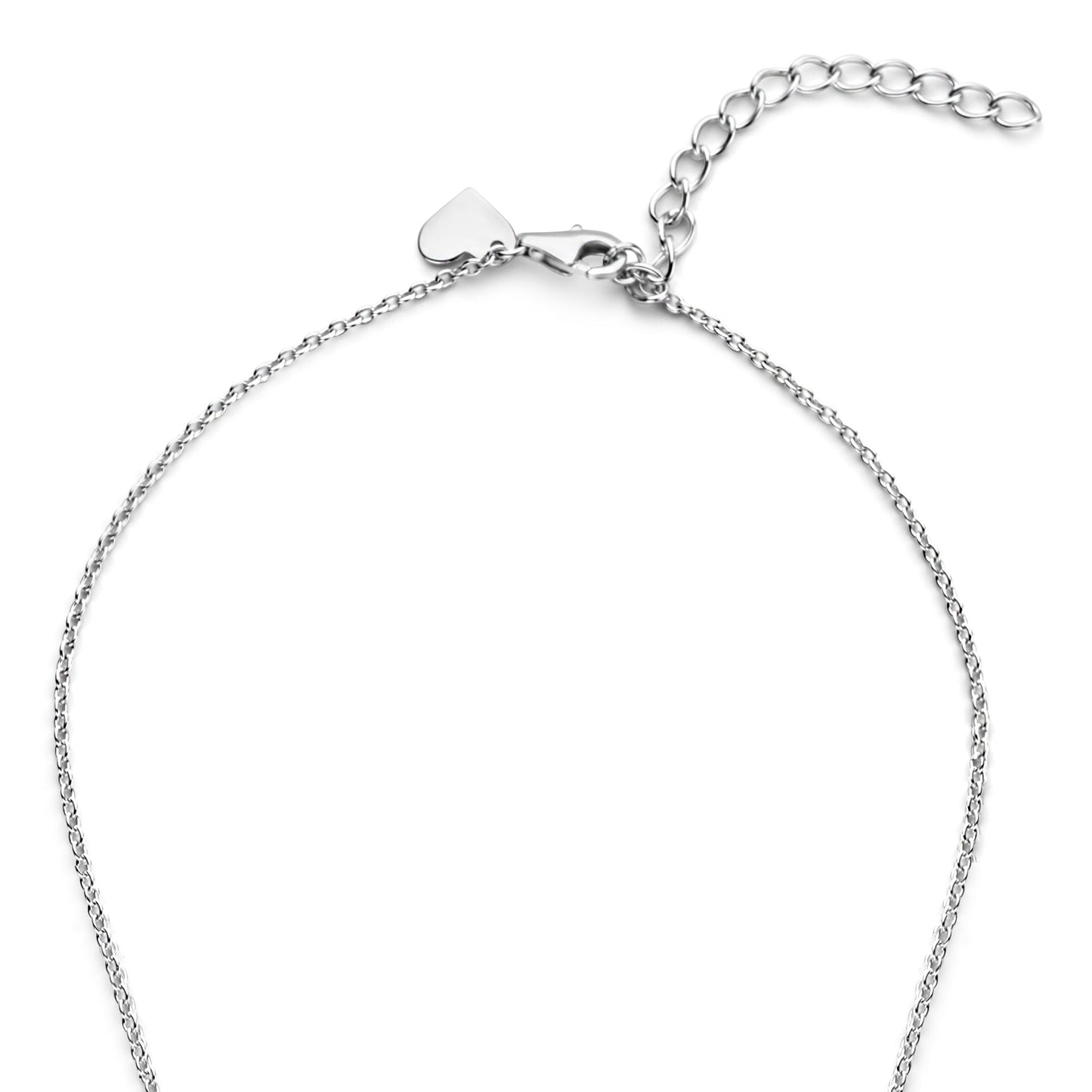Cento Luci Rosia | 925 Sterling Silver Necklace with Zirconia Stone