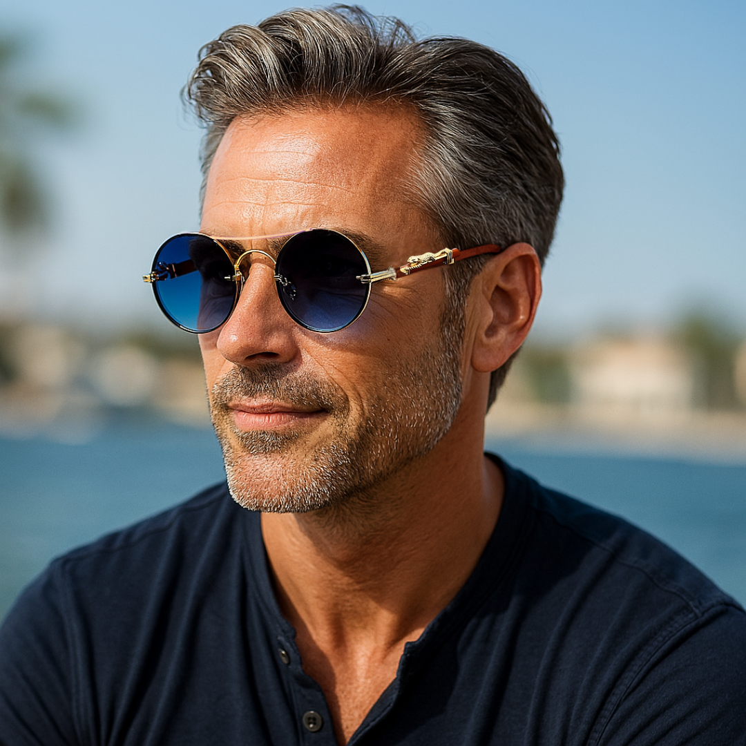 Regal Claw – Bold Gold Round Sunglasses (1+1 FREE)
