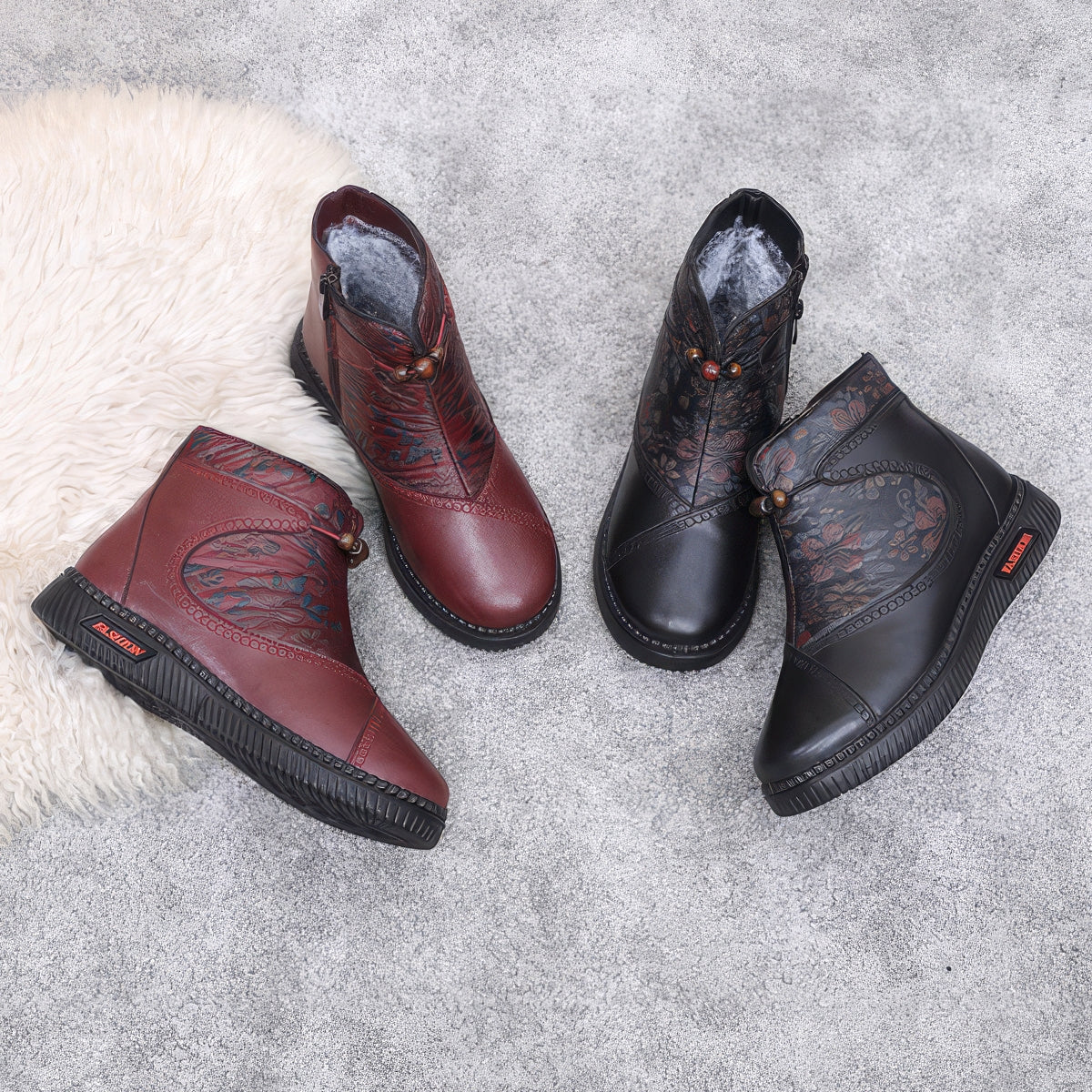 Matilda – Women's Shoes in Leather and Cotton