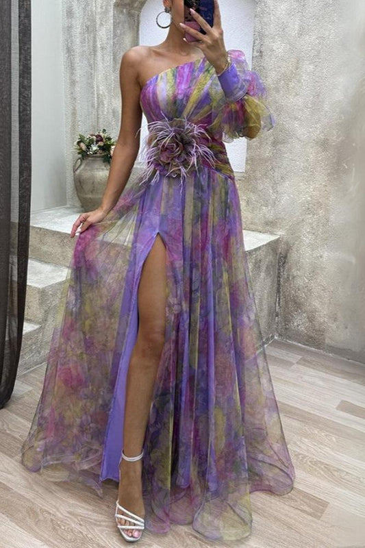 Kayla™ | Asymmetric Floral Long Dress