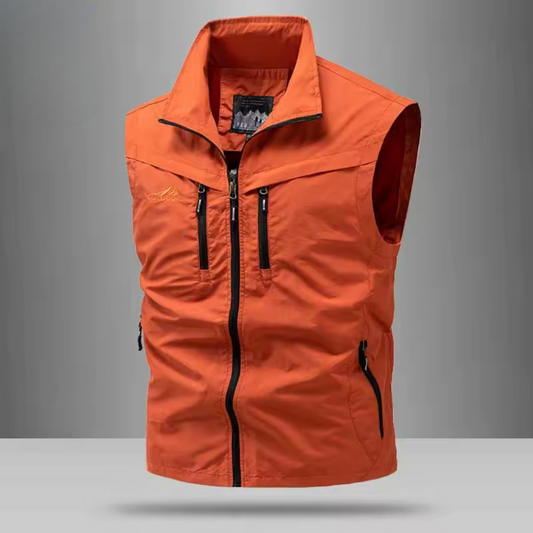 Stuart - Multi-Pocket Breathable Outdoor Cargo Gilet