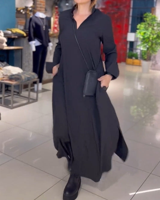 Evia™ | Flowy Maxi Dress with Slit