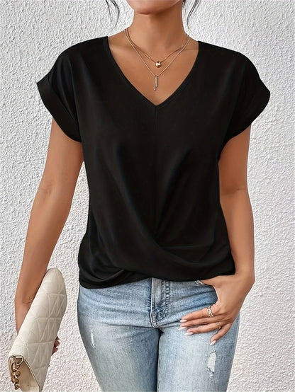 Cleo - Casual T-Shirt with Sweetheart Neckline