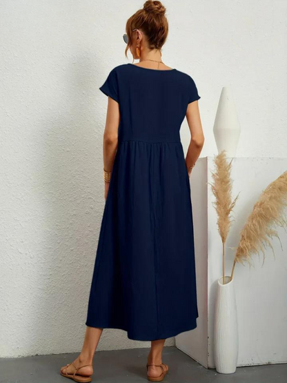 Ruby™ | Essential Elegant Dress in Cotton & Linen