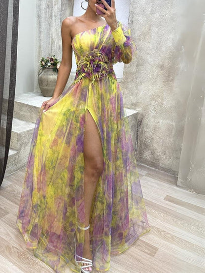 Kayla™ | Asymmetric Floral Long Dress