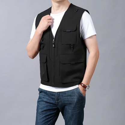 Sean - Multi-Pocket Breathable Outdoor Cargo Gilet