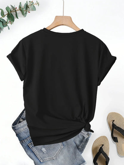 Rosie - Casual Short Sleeve T Shirt With Heart Print (1+1 FREE)