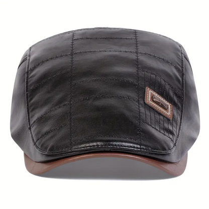 Thomas – Heritage Leather Flat Cap