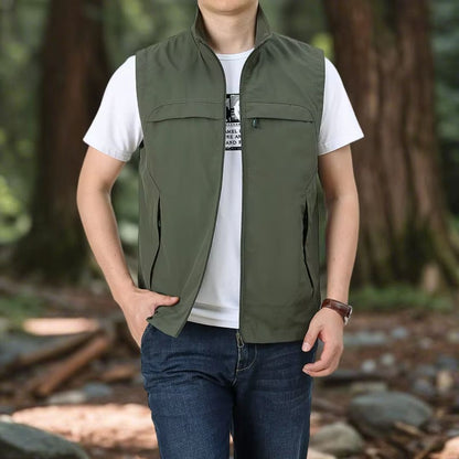 Brian - Multi-Pocket Breathable Outdoor Cargo Gilet