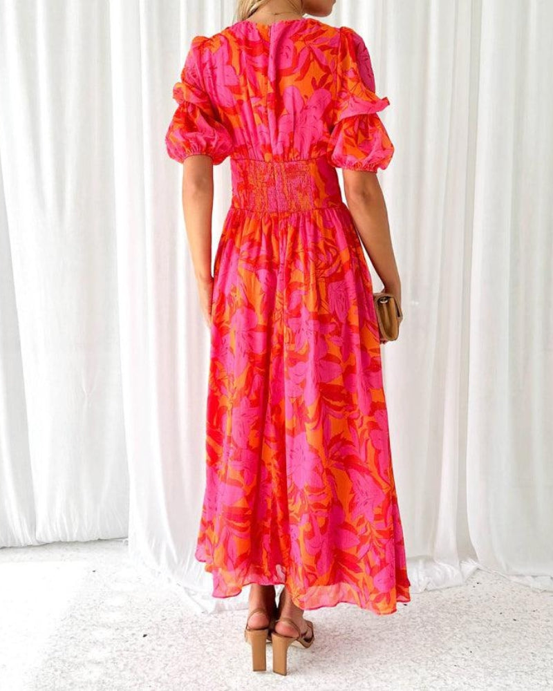Diana | Rose Red Maxi Dress