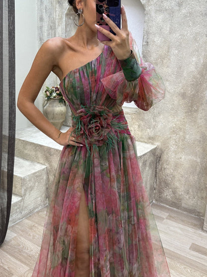 Kayla™ | Asymmetric Floral Long Dress