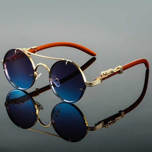 Regal Claw – Bold Gold Round Sunglasses (1+1 FREE)