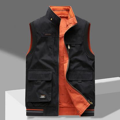 George - Sleeveless Gilet With Multi Pocket