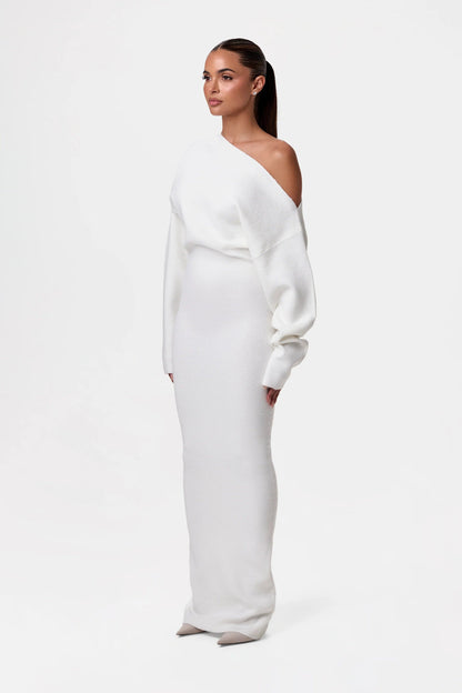Solara – Luxe Off-Shoulder Dress