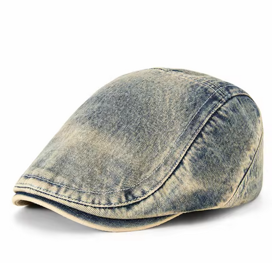 Chris - Stylish Denim Flat Cap