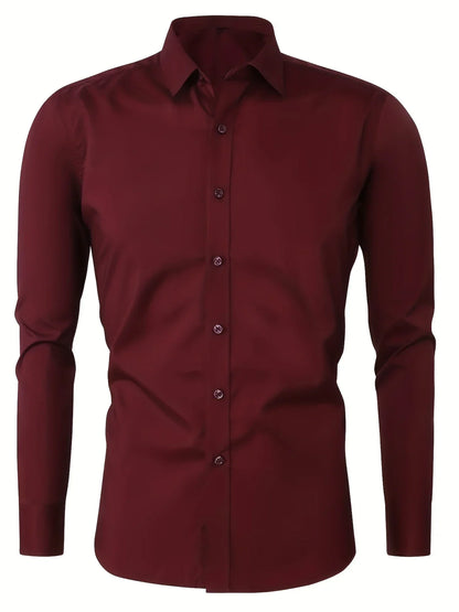 Byron - Elegant Long Sleeve Shirt With Button (1+1 FREE)