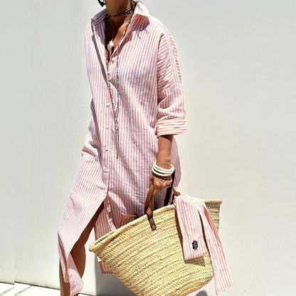 Amelia | Elegant Striped Summer Dress (Almost Sold Out)