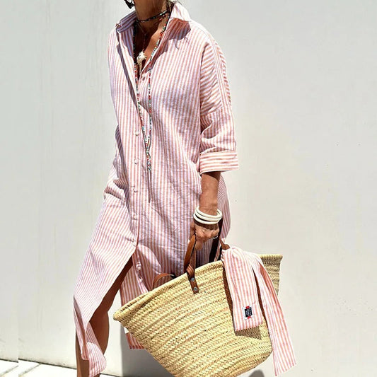 Amelia | Elegant Striped Summer Dress (Almost Sold Out)