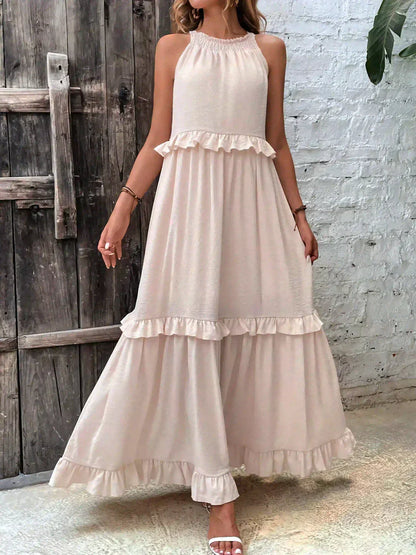 Sarah | Ruffled Halter Maxi Dress (Almost Sold Out)