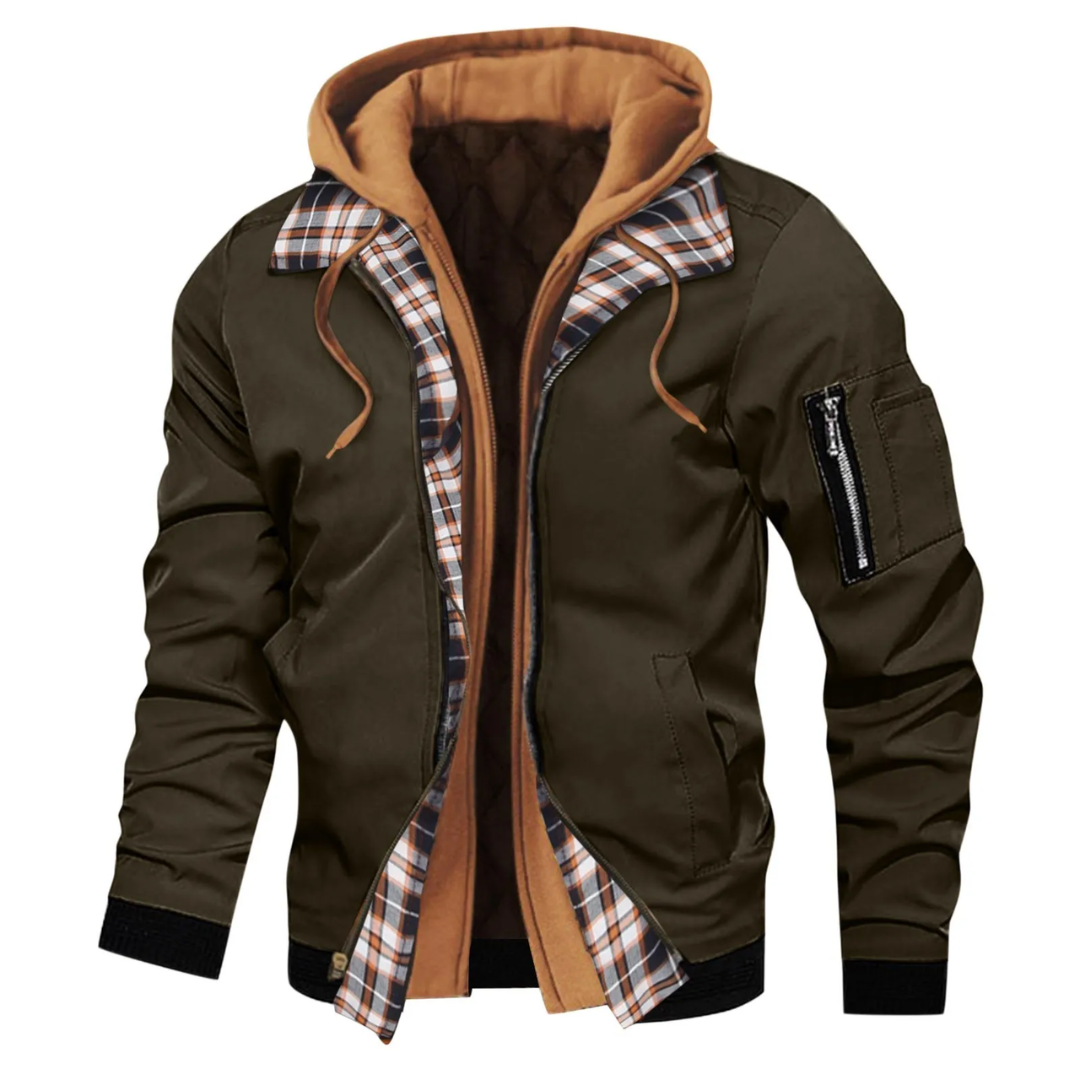 Clive – Quilted Hooded Bomber Jacket