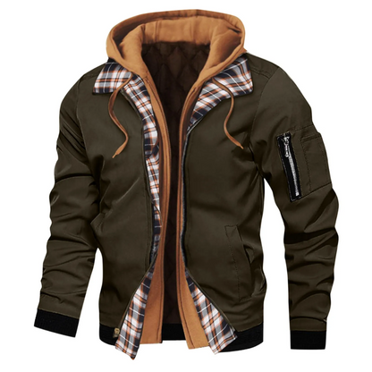 Clive – Quilted Hooded Bomber Jacket