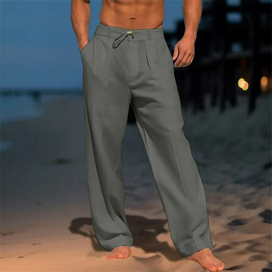 Miles | Solid Linen Trousers