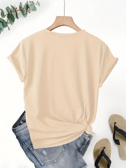 Rosie - Casual Short Sleeve T Shirt With Heart Print (1+1 FREE)