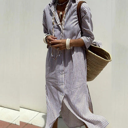 Amelia | Elegant Striped Summer Dress (Almost Sold Out)
