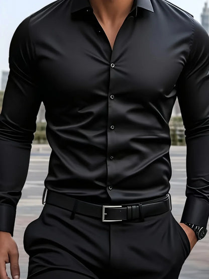 Byron - Elegant Long Sleeve Shirt With Button (1+1 FREE)