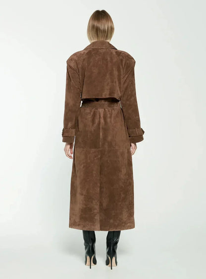 HARLOW™ | Suede Trench Coat