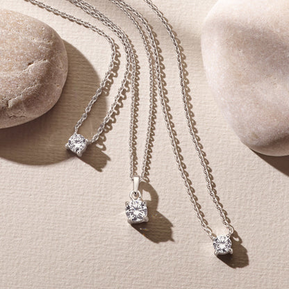 Cento Luci Rosia | 925 Sterling Silver Necklace with Zirconia Stone