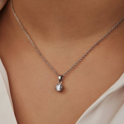 Cento Luci Rosia | 925 Sterling Silver Necklace with Zirconia Stone
