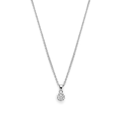 Cento Luci Rosia | 925 Sterling Silver Necklace with Zirconia Stone