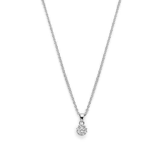 Cento Luci Rosia | 925 Sterling Silver Necklace with Zirconia Stone